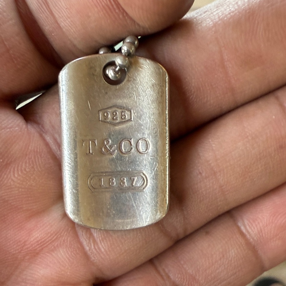925 T&CO 1837 Tag and chain